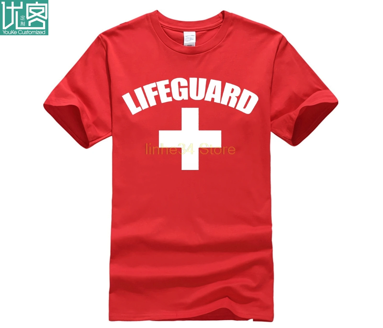 Футболка Lifeguard мужская с надписью Rock Rap модная тенниска коротким рукавом и