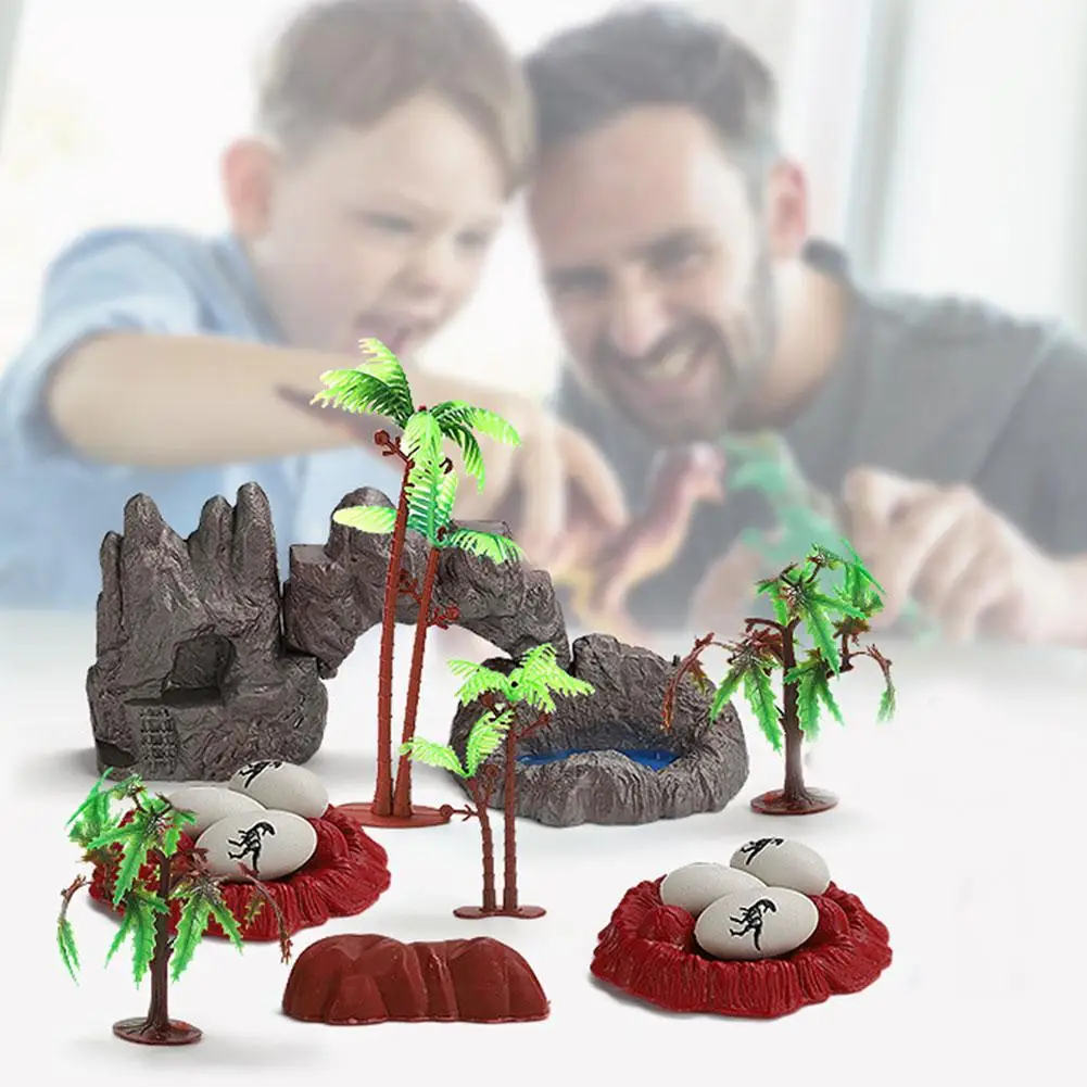

Dinosaur Sand Table Parts Model Small Scene Decoration Plants Trees Grass Simulation