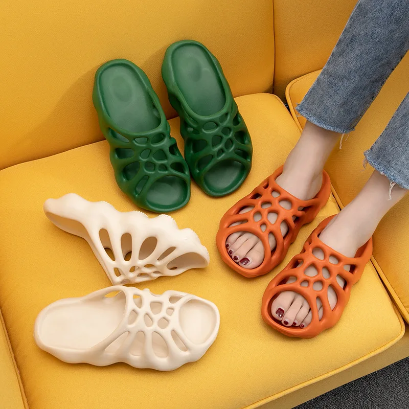 

Thick Platform Bathroom Slippers Women Fashion Soft Sole EVA Indoor Slides Woman Sandals 2021 Summer Non-slip Beach Flip Flops