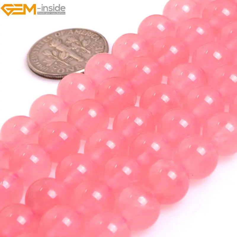 

Gem-inside AAA Grade Madagascar Natural Round Smooth Rose Quartzs Crystals Stone Beads for Jewelery Making Strand 15" Wholesale