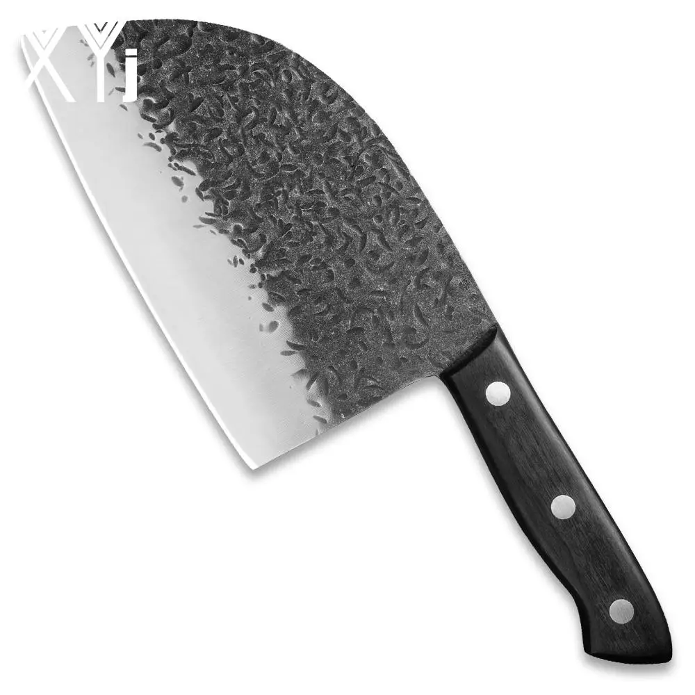 

XYj 7 Inch Forged Butcher Kitchen Knife High Carbon Steel Full Tang Chef Knife Vegetable Cutter Meat Beef Slicer Cooking Knife