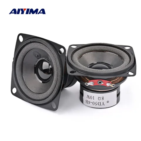 Aiyima 2pcs de 2 polegadas Alto -falante portátil de áudio 4 ohm 8 ohm 10w Mini Full Range Alto -falante DIY Multimídia BT Speakers Home Theater