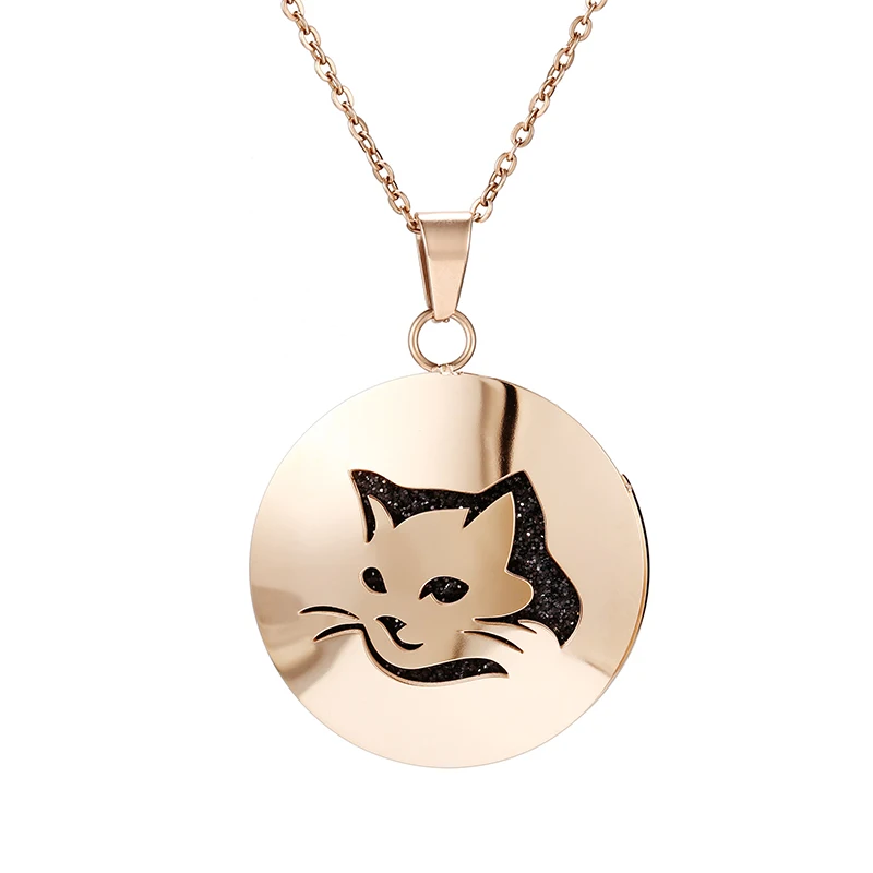 Style-3 Животное ароматерапия диффузор Neckalce эссенция масло медальон со светорассеивателем кулон Аромат из нержавеющей стали розовое Золотое ювелирное ожерелье - Окраска металла: Style-3
