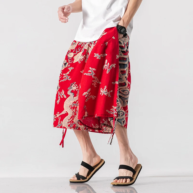 

Street style 2021 men's wide leg pants loose new jogging pants men's Chinese relaxed casual men's back court pants loose 5XL