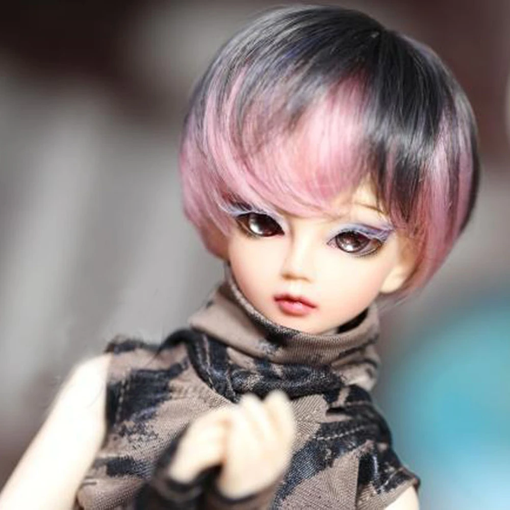 Новое поступление черные и розовые BJD SD короткие волосы боб 1/3 1/4 1/6 1/8