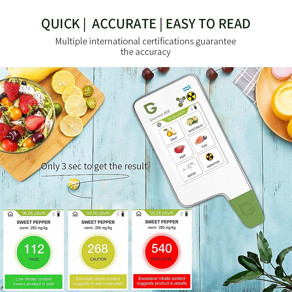 Greentest ECO6white детектор для экспресс анализа содержания нитратов в овощах фруктах и