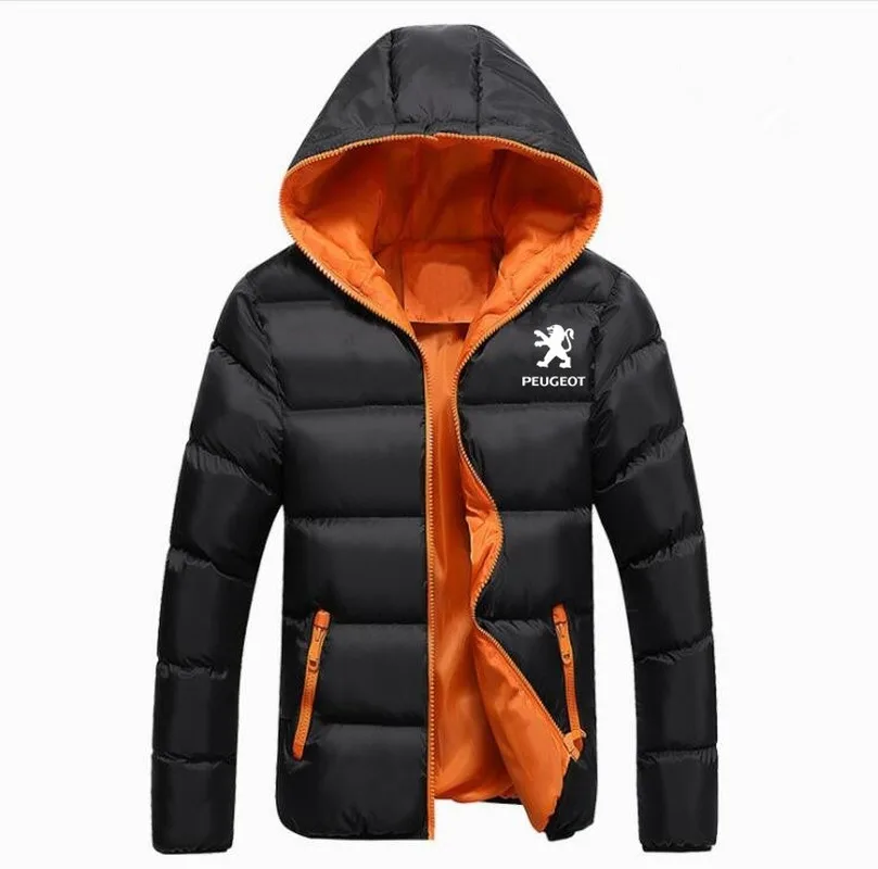 

Winter Korean New Printed Down Jacket Peugeot Jacket Thickening Coats Clothes Male Casual Jackets