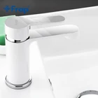 Смесители для раковины Frap F1041, современный белый кран для ванной, латунный кран для крепления на раковину