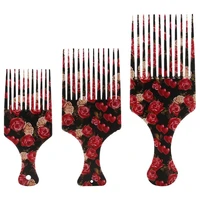 3 sizes comb brush hair comb insert hair pick comb hair fork comb slick styling hair brush hairdressing accessory