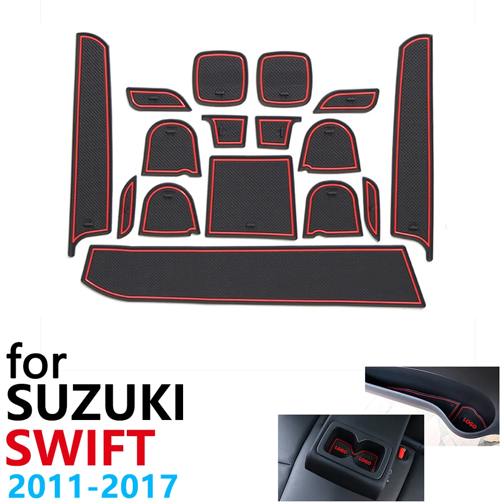 

Anti-Slip Rubber Cup Cushion Door Groove Mat for Suzuki Swift Maruti DZire Sport ZC72S ZC82S ZC32S 2011~2017 Car Accessories