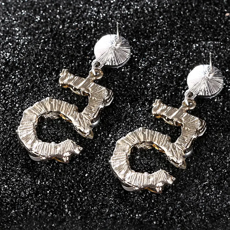 Стильные большие яркие серьги-подвески для женщин 5 цифровых висячих сережек с