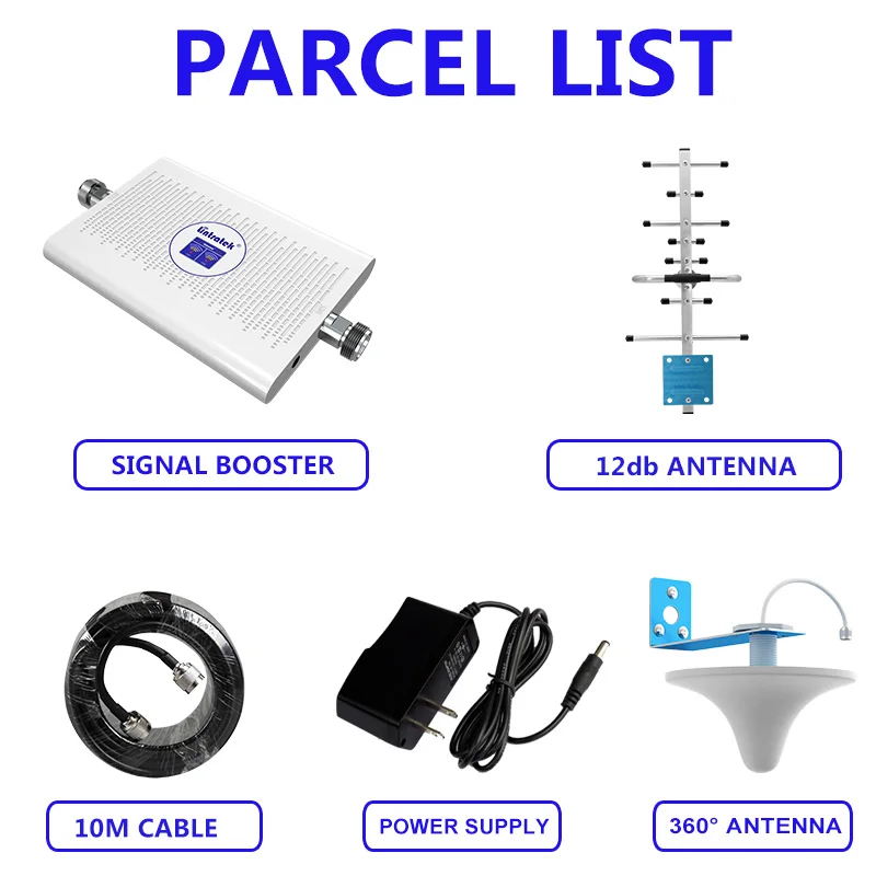 

Lintratek 4G Signal Repeater 1800Mhz LTE Booster GSM 850 Repeater 3G 1900MHz PCS AWS 1700 Cell Phone Mobile Signal Amplifier AGC
