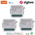 Умный светильник ель света Tuya ZigBee 3,0, релейный модуль, 3-сторонний, двухсторонний, скрытый переключатель, модификация, умный 3-канальный модуль переключателя Zigbee