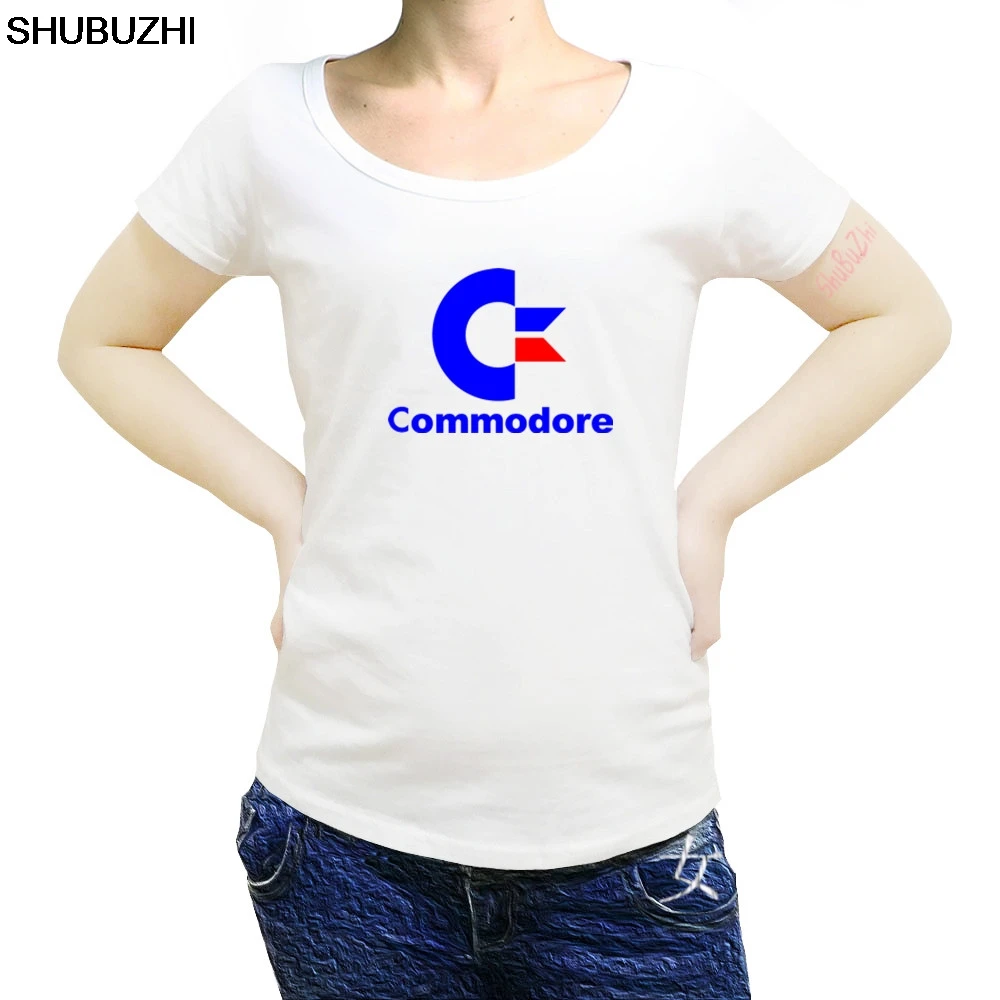 Хлопковая футболка с длинным рукавом лето модная женская Commodore 64 футболки