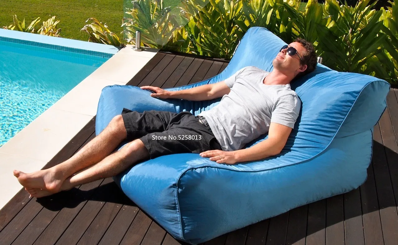 Очень Большой Плавающий матрац, гигантский бассейн боковые beanbag стул на воде, уличная мебель диван-черный