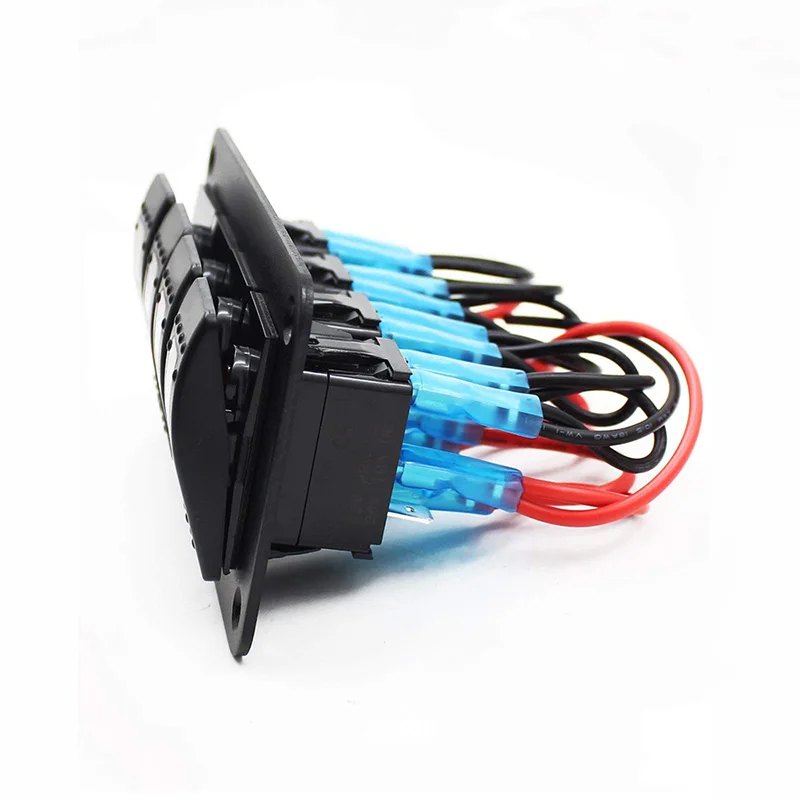 Водонепроницаемая панель переключателя рокера 4/6 автомобильная 12 В ~ 24 защита от