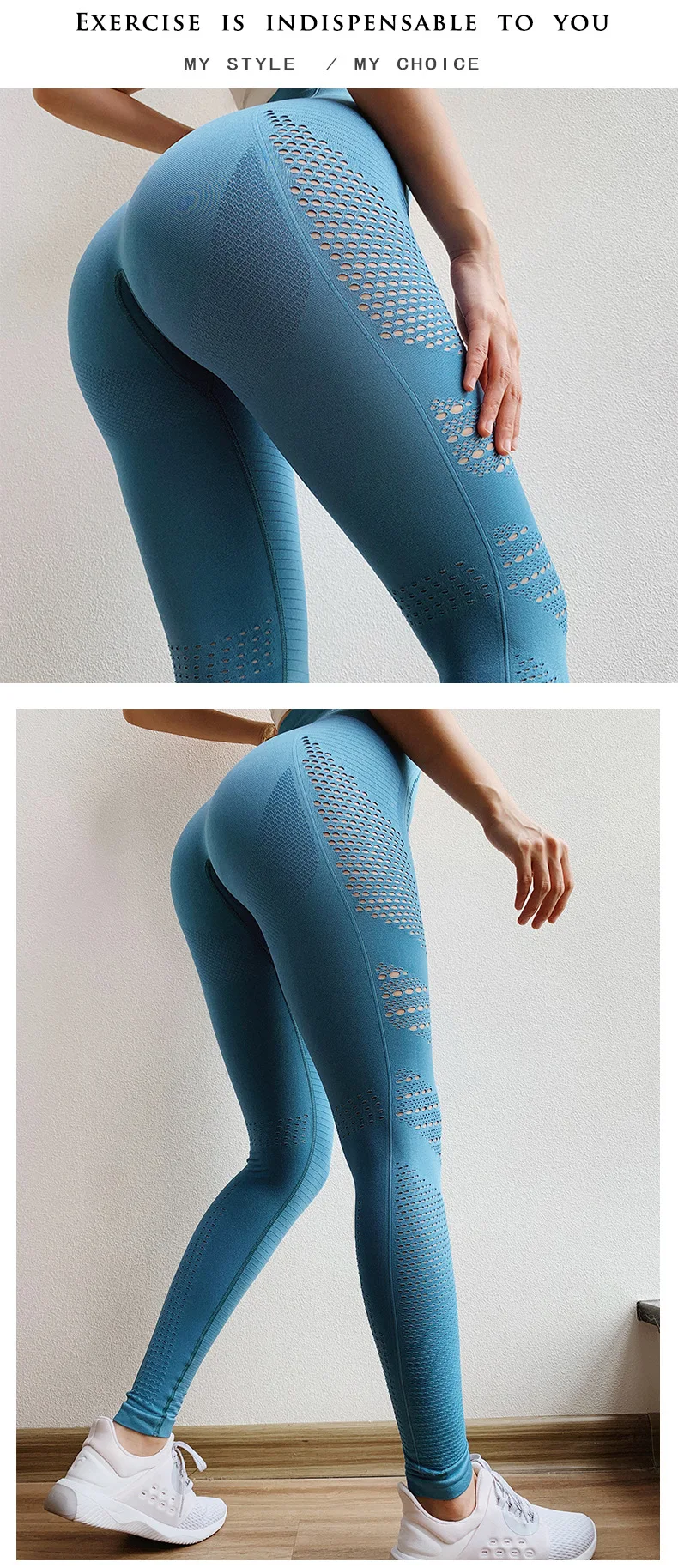 PS Hollow Out High Waist Yoga Leggings Women Elastic Quick Dry legging sport women fitness Gym High Waist Seamless Leggins Mujer