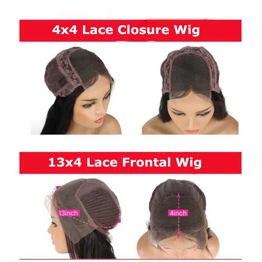 Парики из натуральных волос на сетке 4 х4 дюйма | Шиньоны и парики