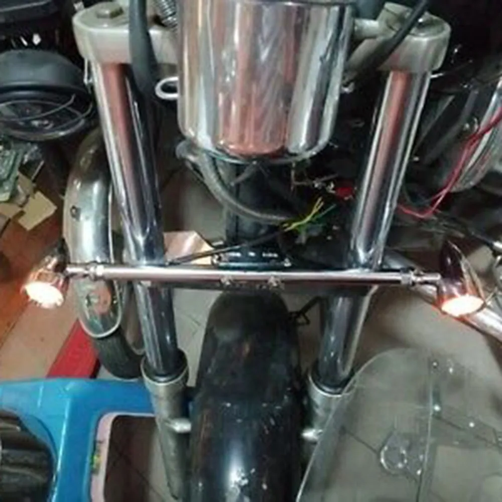 

1PC Motorcycle Bar Turn Signal Bracket For Harley Cafe Front Metal Tube