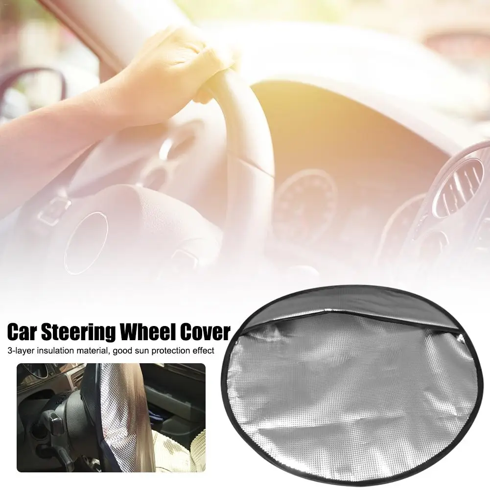 

Steering Wheel Cover Steering Wheel Sun Protection Vacuum Cotton Insulation Sun Shade Car Accessories Perfect For Most Standard