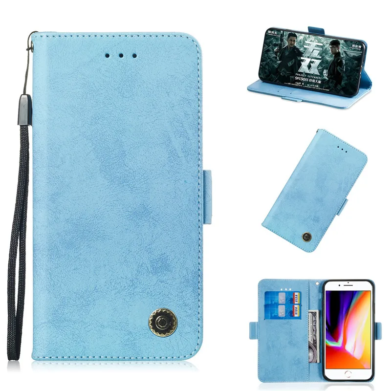 Etui P8Lite 2017 P10Lite P Smart 2019 аксессуары для телефона простой раскладной чехол кошелек