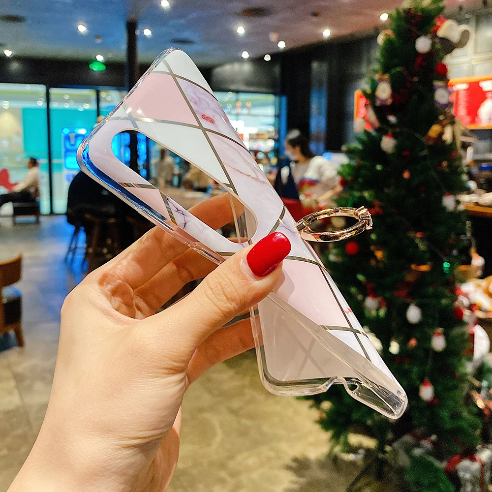 Чехол LOVECOM с гальваническим покрытием и мраморным рисунком для Xiaomi Mi 11T Pro Redmi Note 11