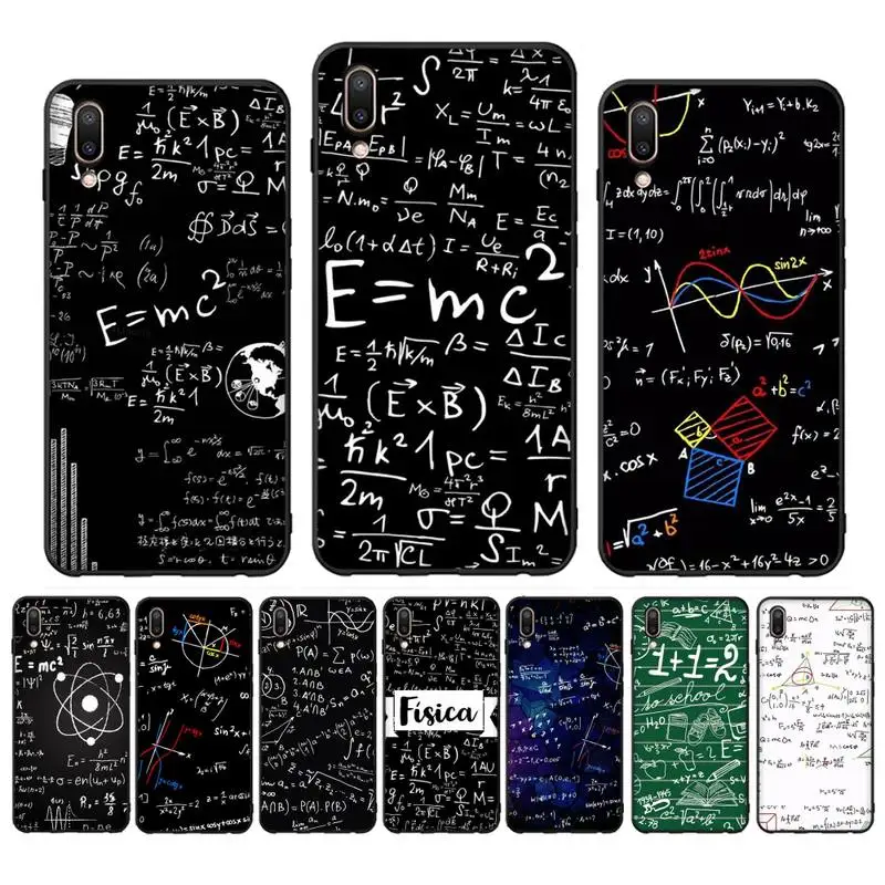 

Physics Chemical Mathematics Science Phone Case For Oppo Reno Realme C3 6Pro For vivo Y91C Y17 Y19 Capa