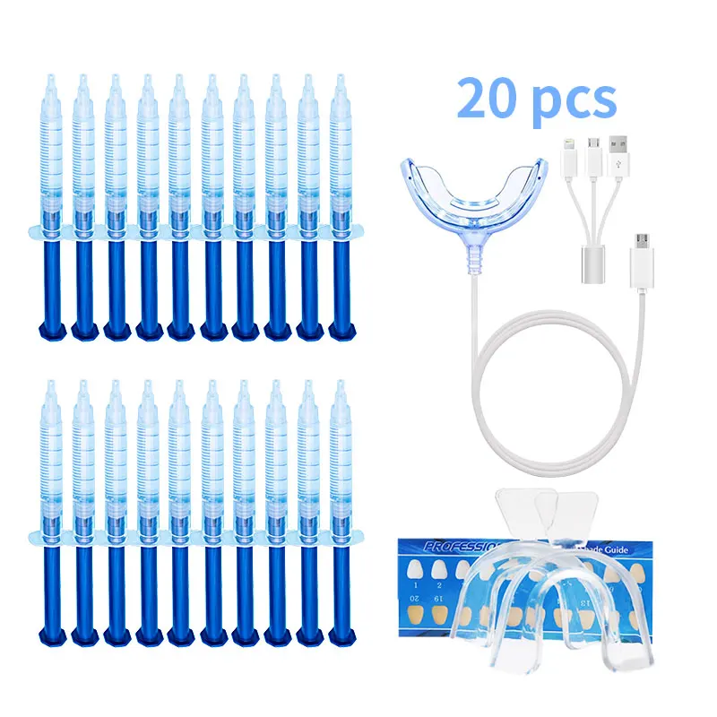 

Набор для отбеливания зубов и гигиены полости рта, 44% пероксида, 16 светодиосветодиодный