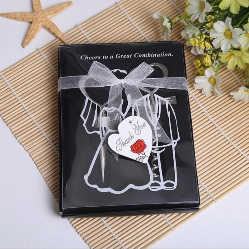 

1 set Simple Elegant Opener wedding souvenirs Love and Hearts Bottle Opener Favors for bridal shower party favors