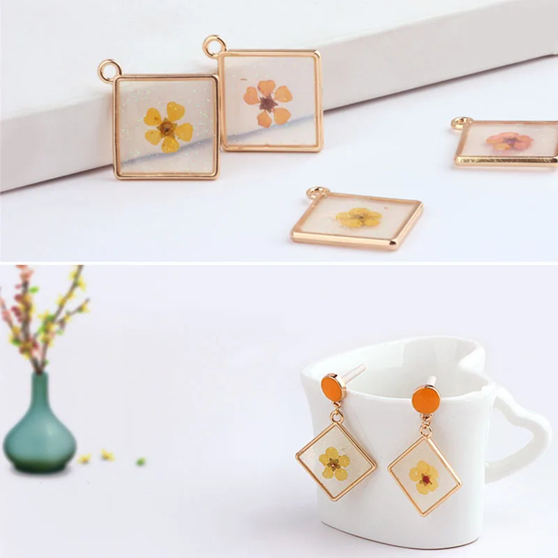 Серьги с вечным цветком 6 шт. для женщин сплав висячий кулон материал сделай сам