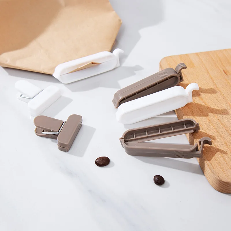 

8 шт. зажимы полиэтиленового пакета Портативный Еда сумка для хранения вакуумный зажим снэк-мешок запечатывания зажимы, партиями de cocina прак...