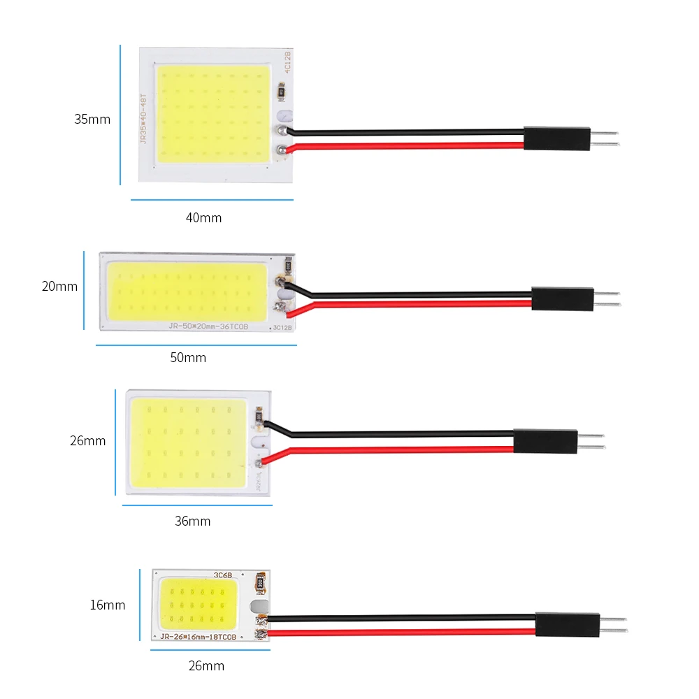 

KEBIDUMEI White T10 W5w Cob 24SMD 36SMD 48SMD Car Led Auto Interior Reading Lamp Bulb Light Dome Festoon Vehicle Panel Lamp 1pcs