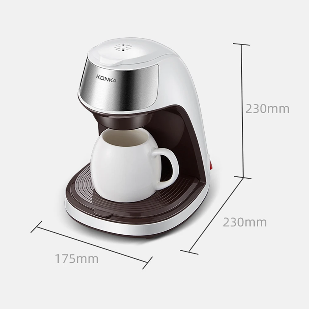 

0.3L Coffee Machine Home Office Portable Brew Tea Coffee Maker Automatic Dripping Coffee Machine with Ceramic Coffee Cup