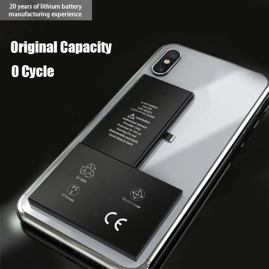 PINZHENG оригинальная емкость батареи мобильного телефона для iPhone X Xs XR Замена 0 цикл батареи для iPhone Xs Max батареи