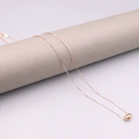 fine pure au 750 18kt rose gold chain women o link bean bead 85mm necklace 18inch 1 9 2g