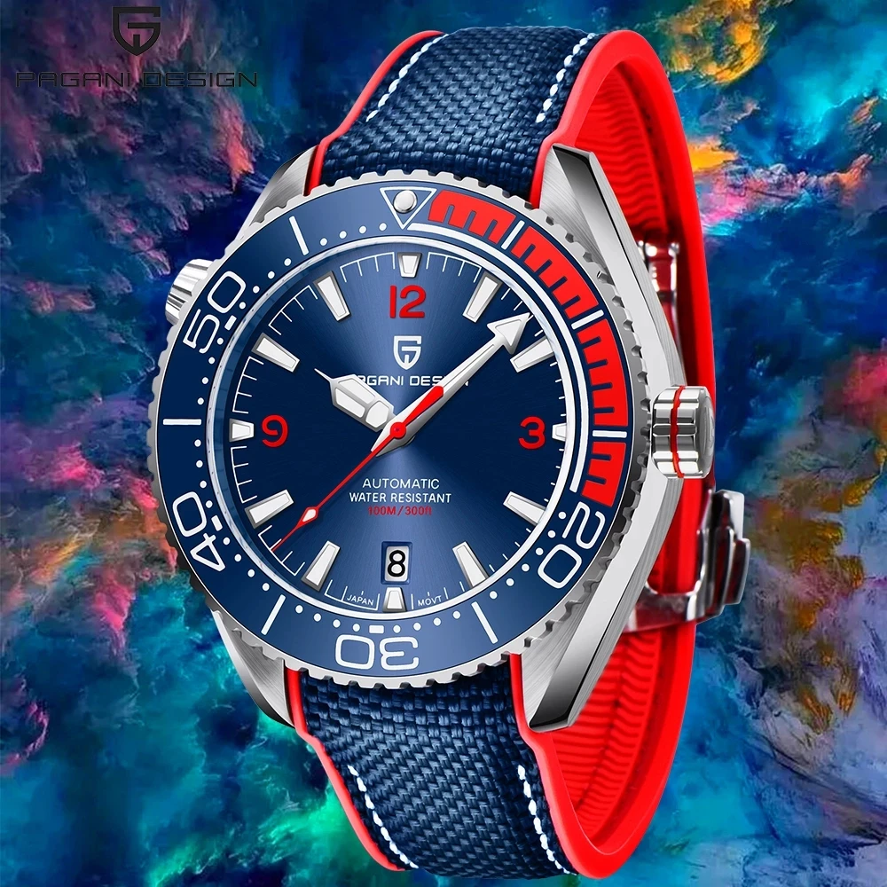 

PAGANI DESIGN Men's Automatic Mechanical Watch Ceramic Bezel 100M Waterproof Sapphire Glass NH35A Movement Mekaniska Klockor