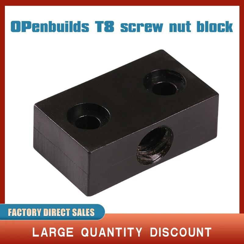 

3d printer nut T openbuilds type anti-backlash block T8 screw 8mm lead 2mm 4mm 1PCS