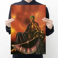 one piece japan anime retro poster luffy sauron wall pictures family room door canvas painting prints wall art poster canvas art