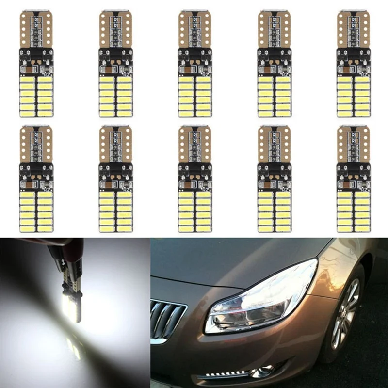 10 шт. 12 В/24 В T10 4014 SMD 24 светодиодный 194 168 W5W светильник лампа декодирование без OBC