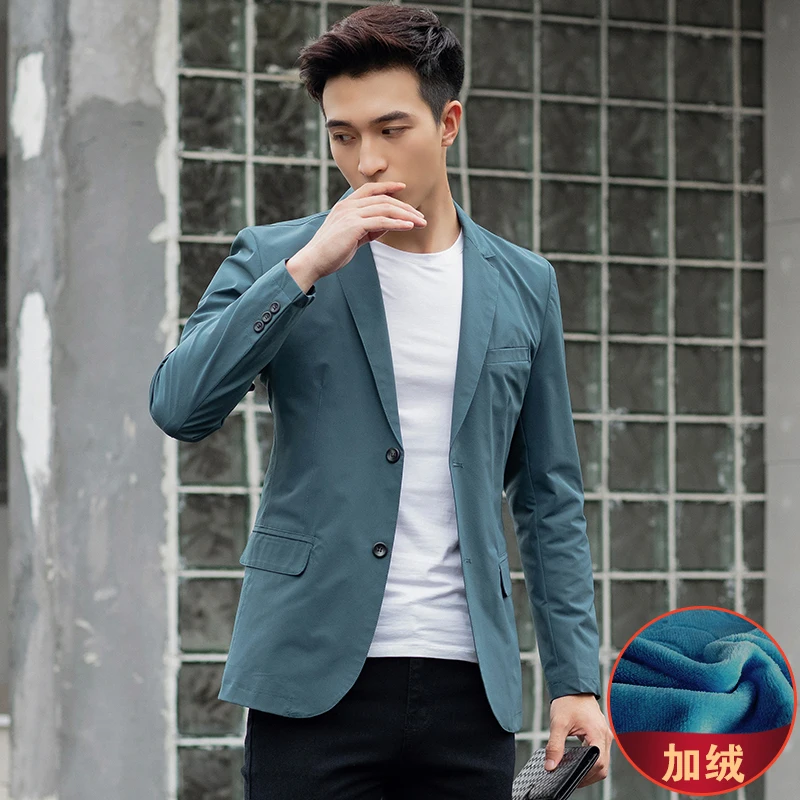 

Мужской офисный Блейзер, повседневный однотонный приталенный синий блейзер для официальной вечеринки, YY50MB