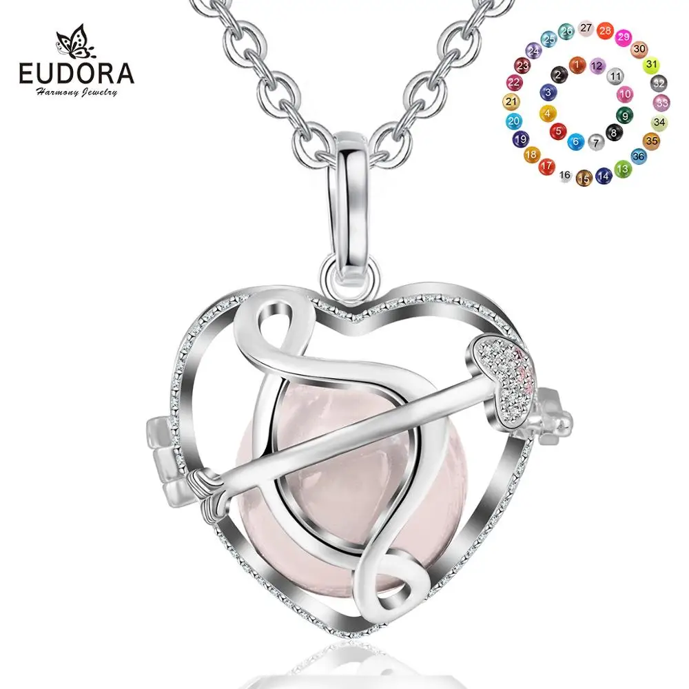 Eudora сердце клетка ожерелье с колокольчиками ювелирных изделий уникальный