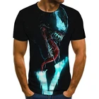 Футболка мужская и женская с рисунком Веном, 3D печать, повседневная спортивная футболка для фитнеса