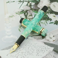 kaigelu 316 celluloid fountain pen beautiful ice green pattern iridium effm nib writing ink pen office business school gift