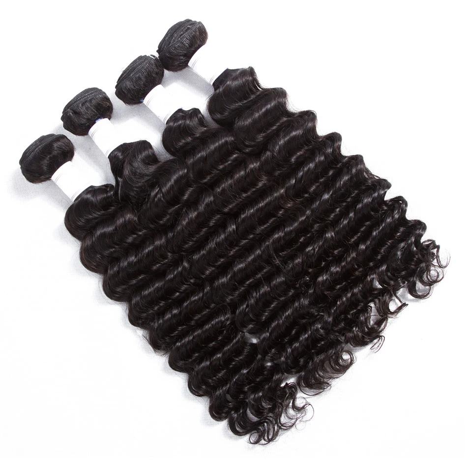 Глубокие волнистпряди малазийских человеческих волос пучки 100% Реми выровненные