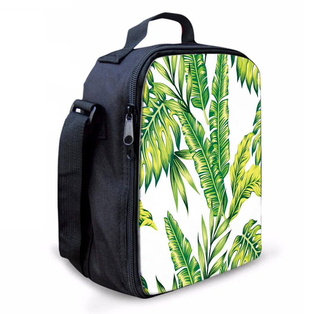 New Lunch Bags Banana Leaf Green White Fresh Outdoor Travel Personalized Lightweight Carry Case Children Capacity Box | Багаж и сумки