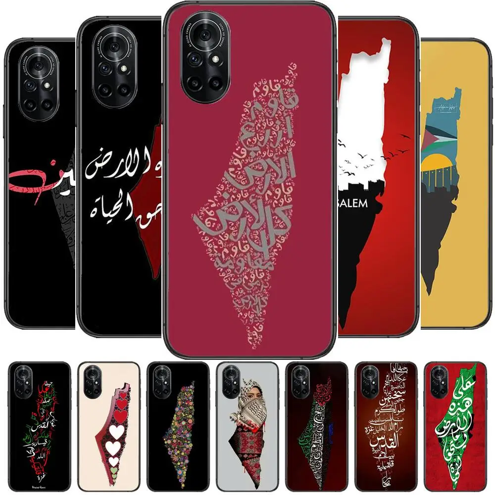

Palestine Broadsword Clear Phone Case For Huawei Honor 20 10 9 8A 7 5T X Pro Lite 5G Black Etui Coque Hoesjes Comic Fash desig