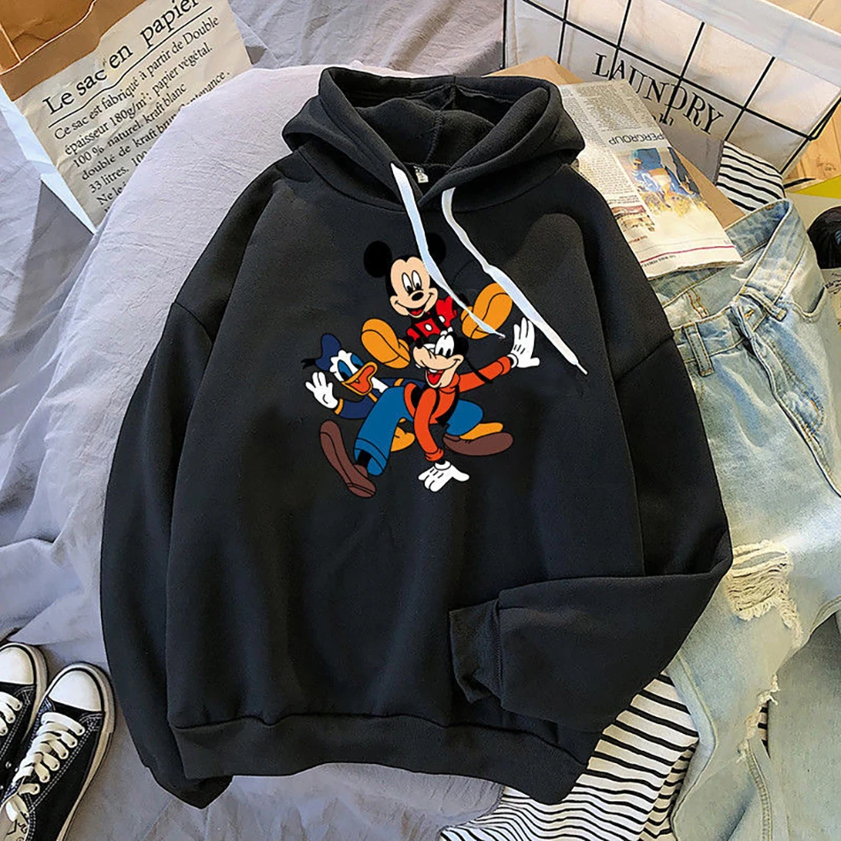 

Детская одежда Disney, толстовки с мультяшным принтом Микки и Минни Маус, Детская осенняя Удобная верхняя одежда для девочек