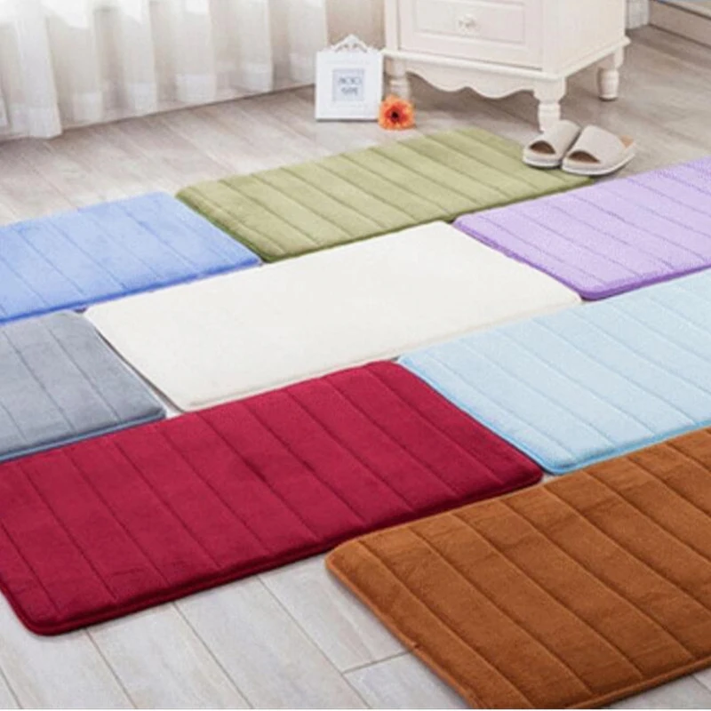 40x60 см домашние коралловые флисовые коврики для ванной моющийся коврик из пены с