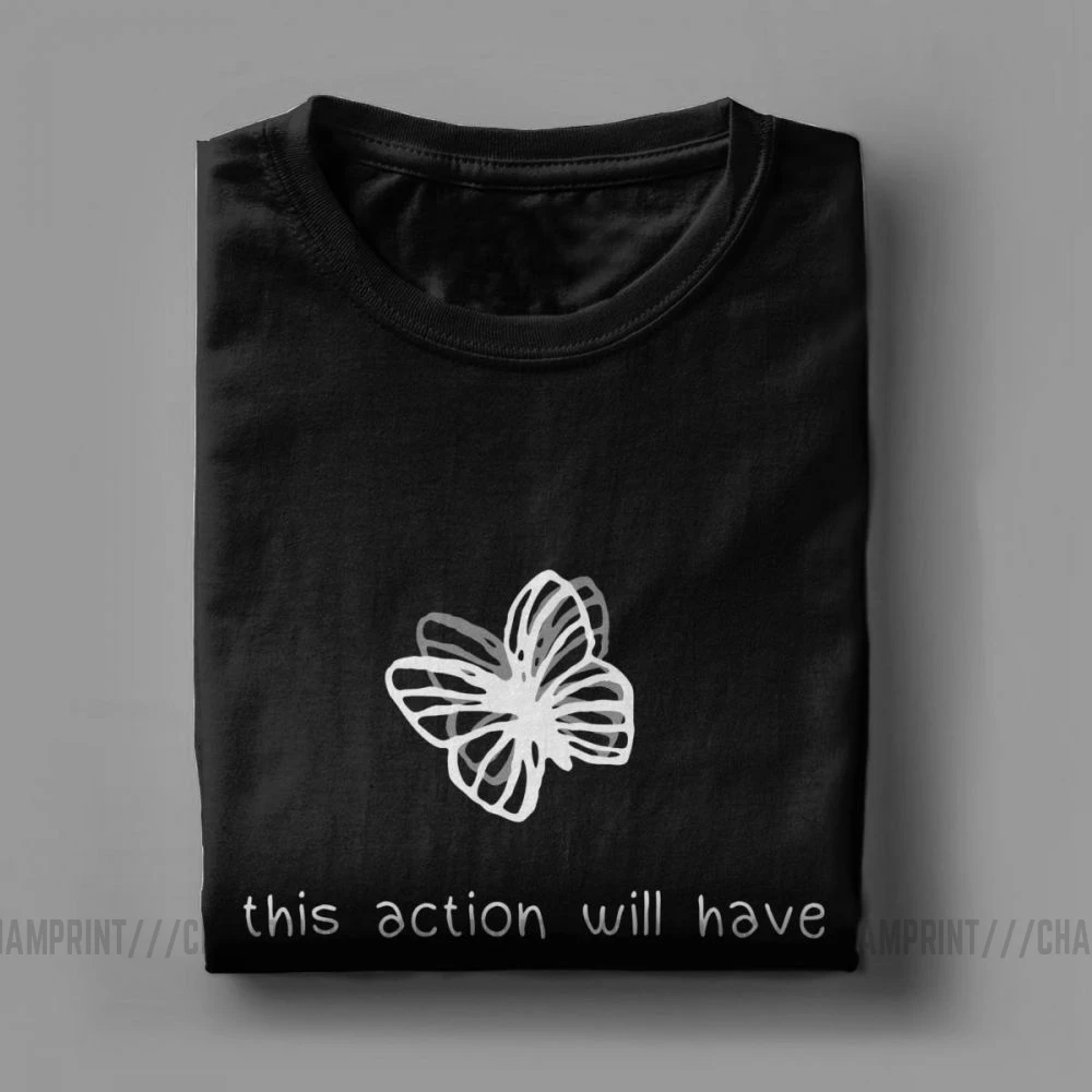 Мужские футболки Life Is Strange Action And acception хлопковая одежда с коротким рукавом и изображением бабочки