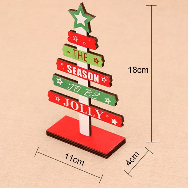 Рождественская сборка Деревянный DIY Английский алфавит Рождественские елочные